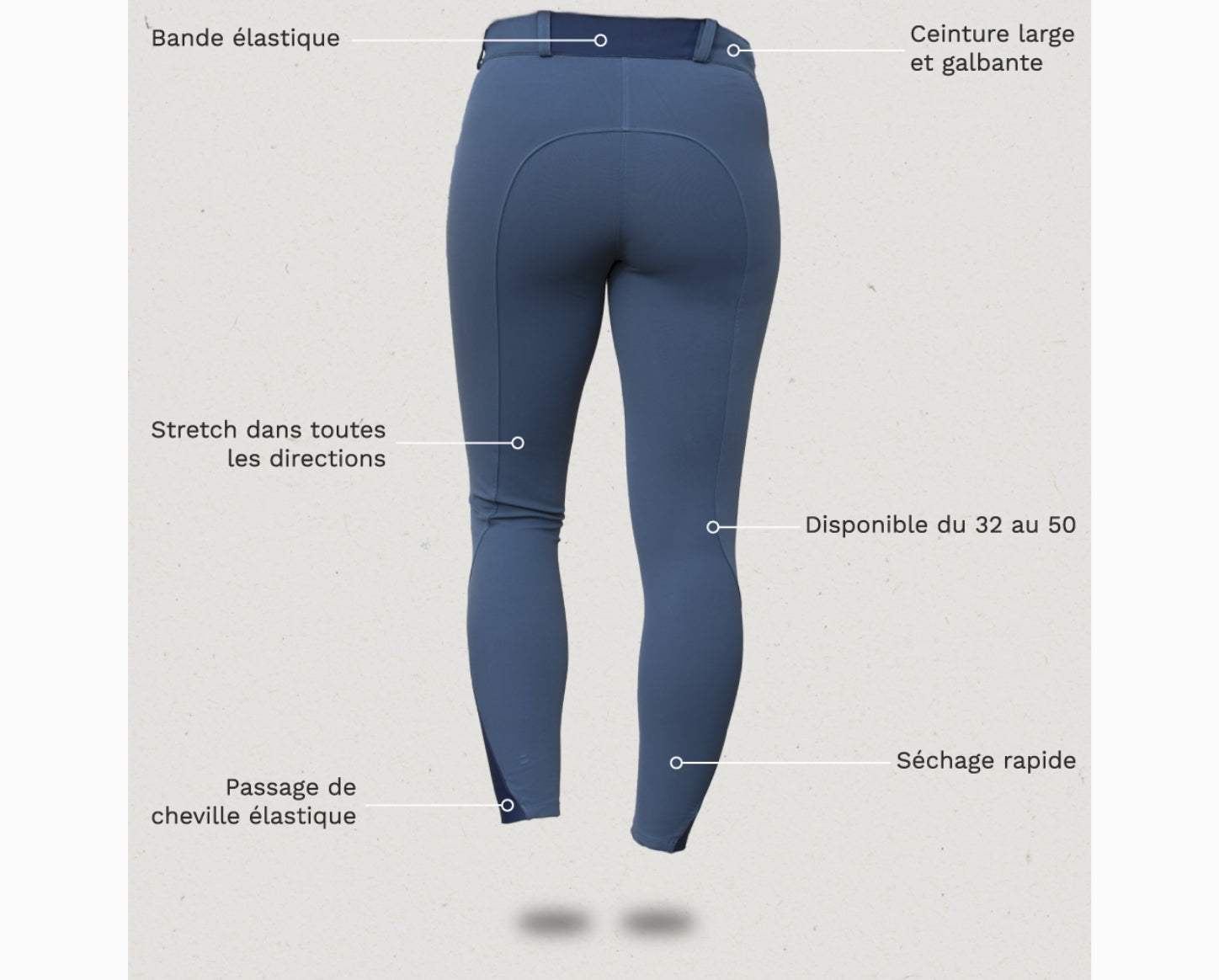 Pantalon d'équitation femme grande taille – BASANNE